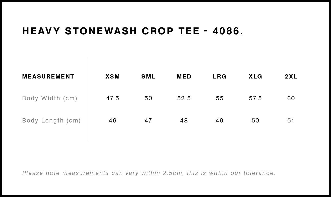 OOM Stone Wash Heavy Crop (Grey Stone)