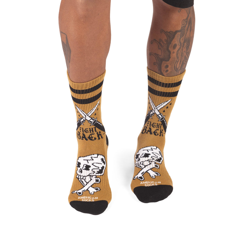 "Fight Back" Mid High Socks