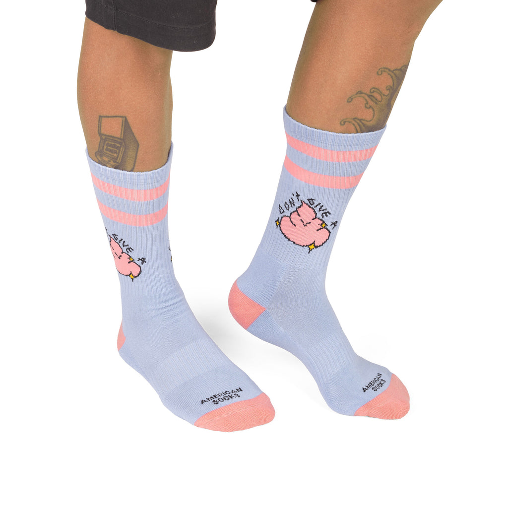 "Don't give a shit" Mid High Socks