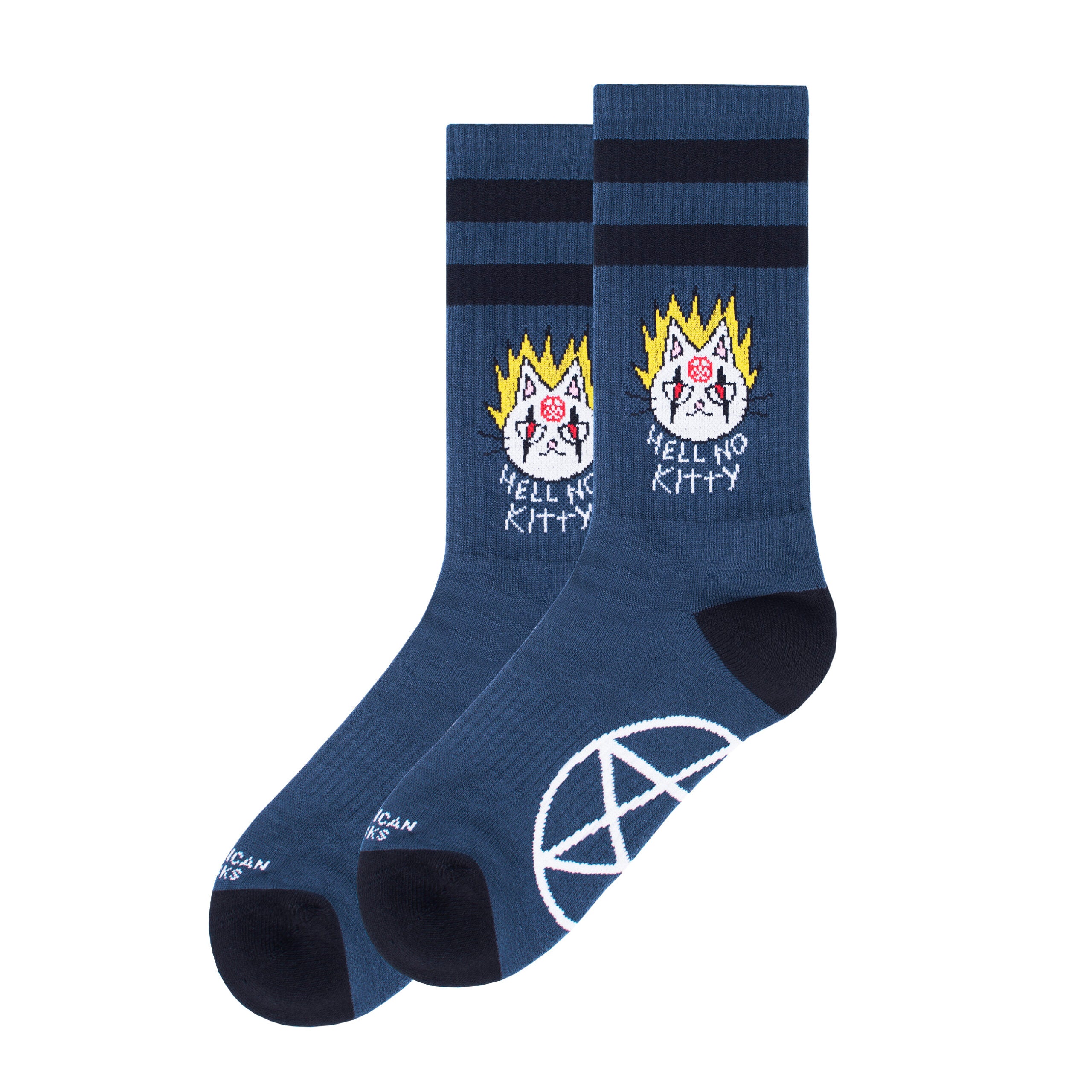 "Hell no Kitty" Mid High Socks