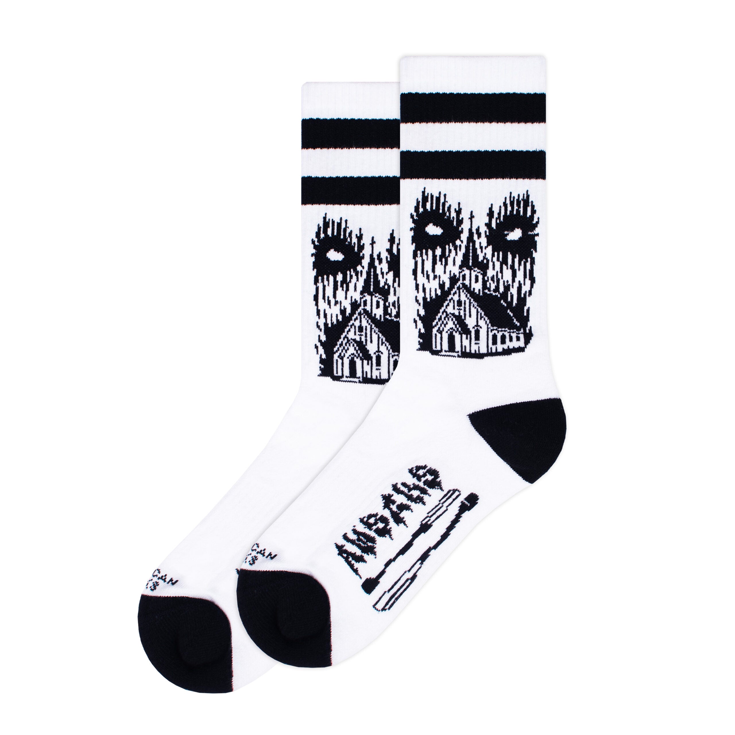 "Church of Doom" Mid High Socks