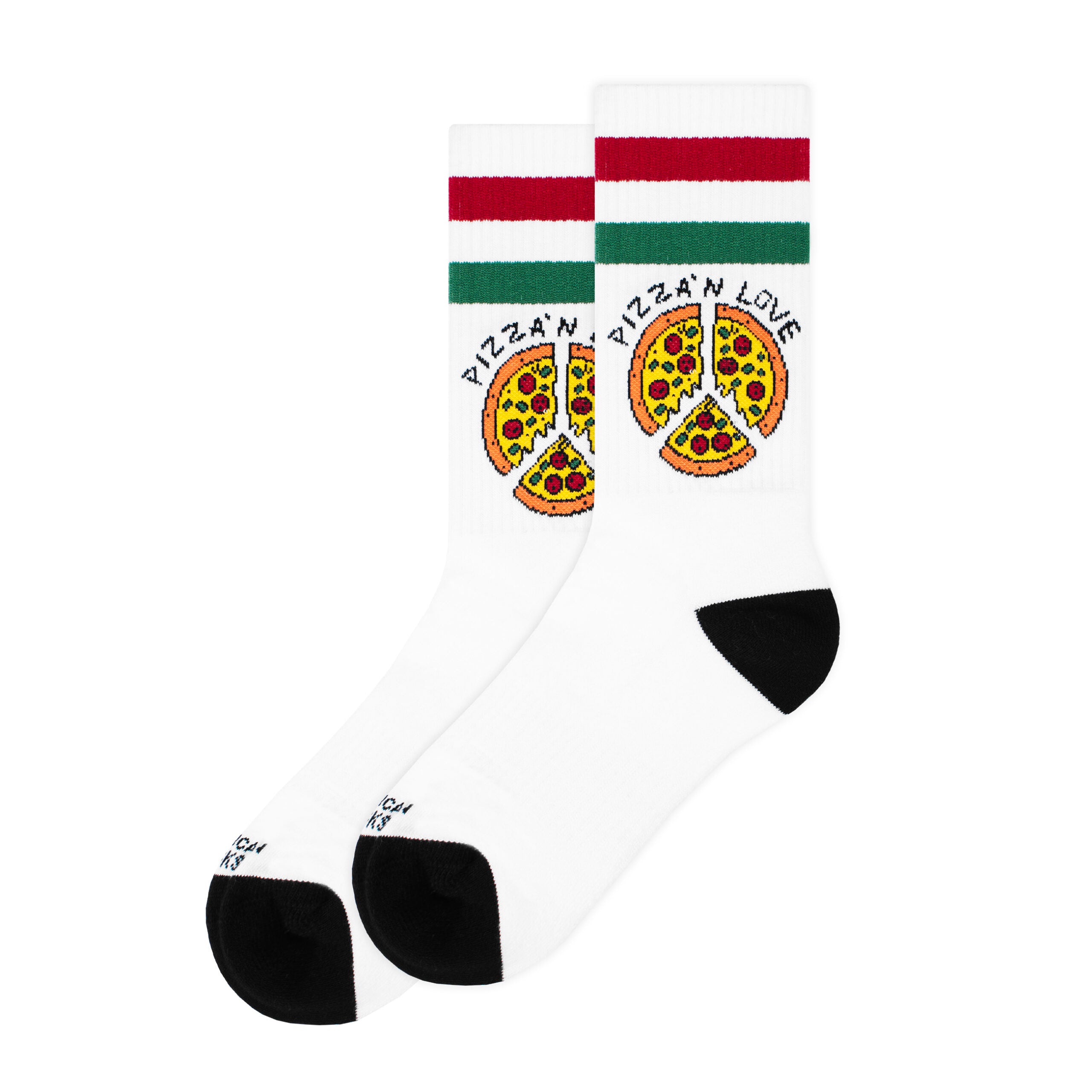 "Pizza 'n' Love" Mid High Socks