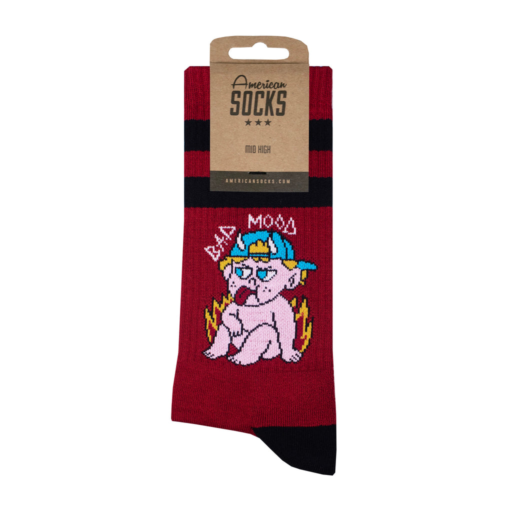 "Bad Mood" Mid High Socks