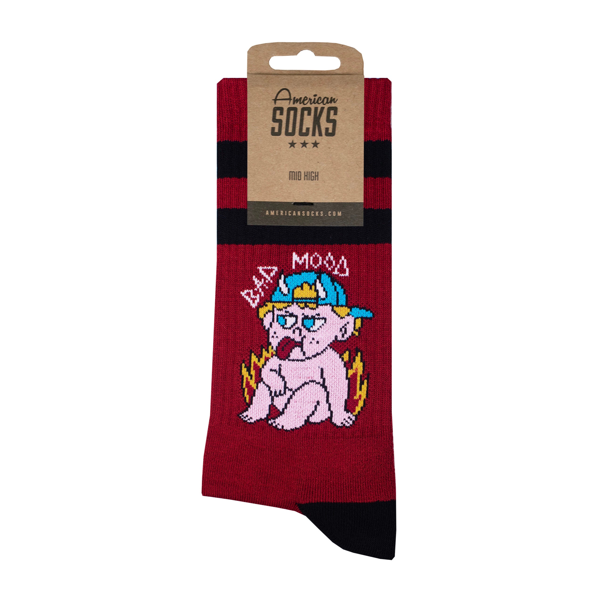 "Bad Mood" Mid High Socks