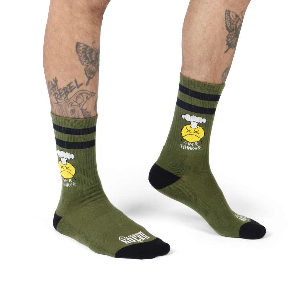"Overthinker" Mid High Socks