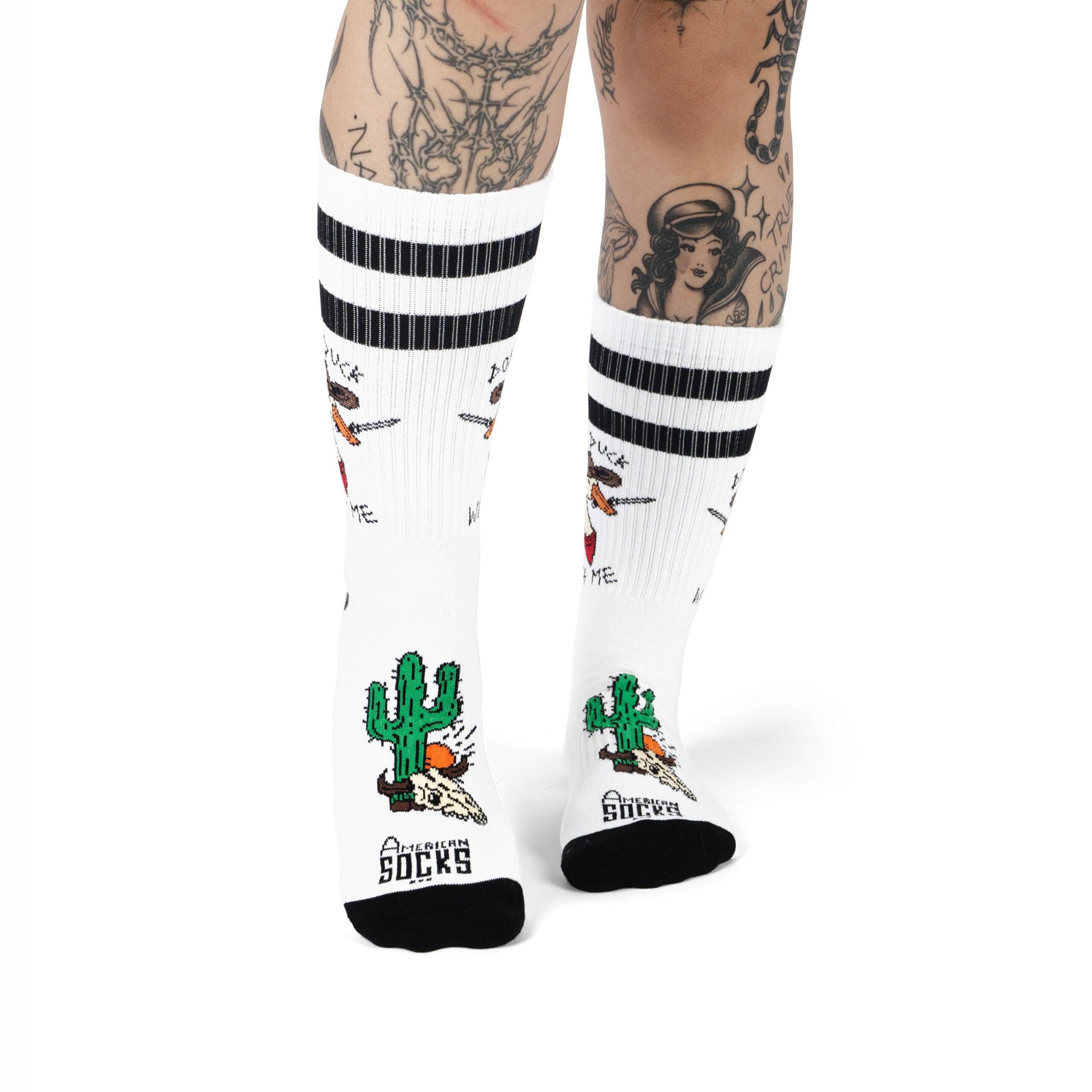 "Don't duck with me" Mid High Socks