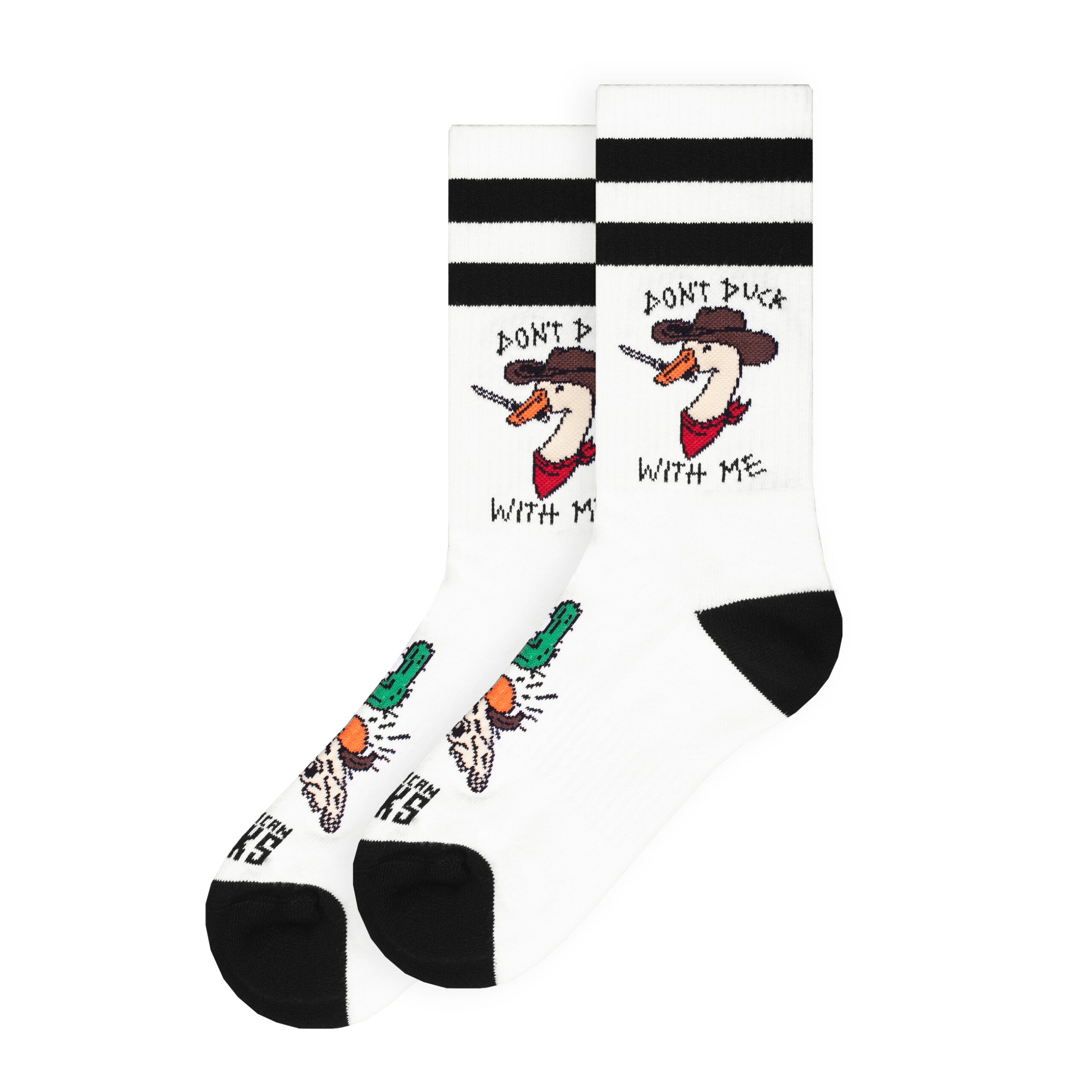 "Don't duck with me" Mid High Socks