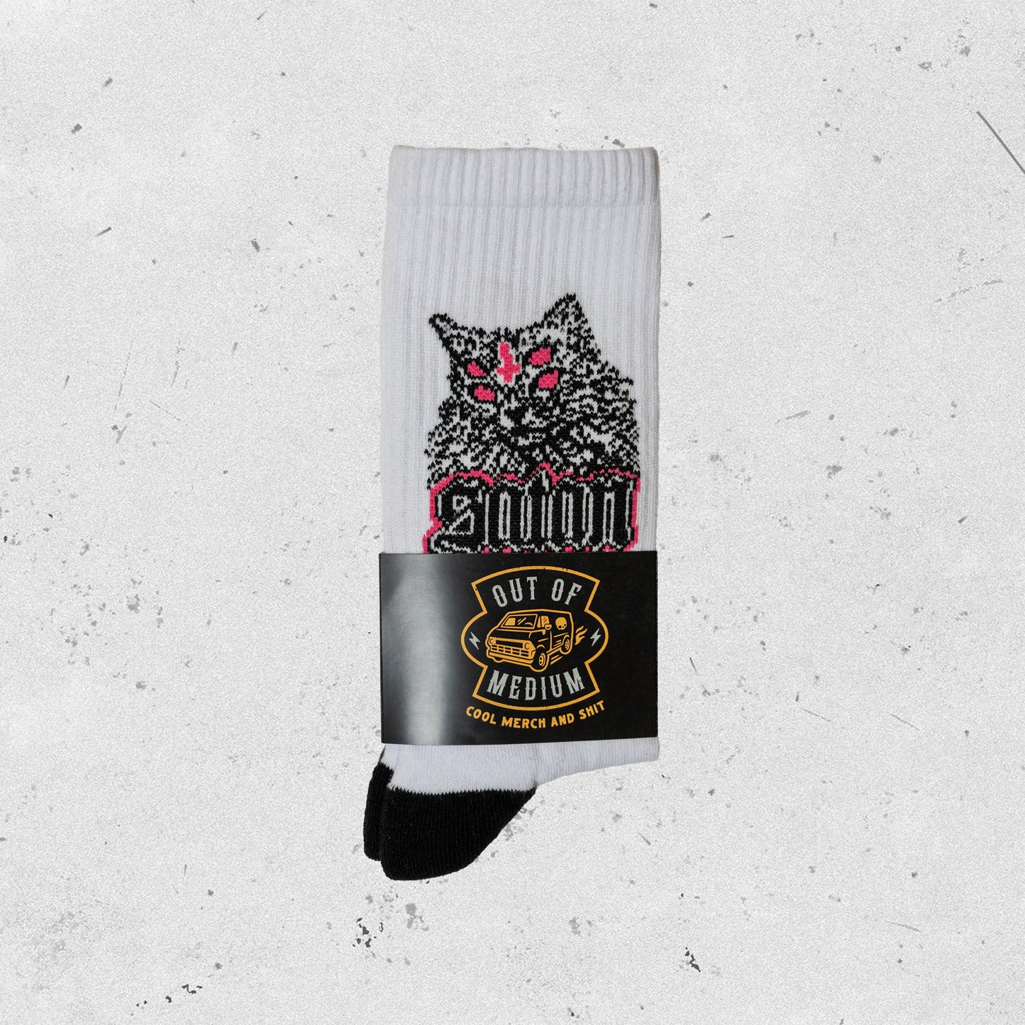 "Satancat" Socks (white)