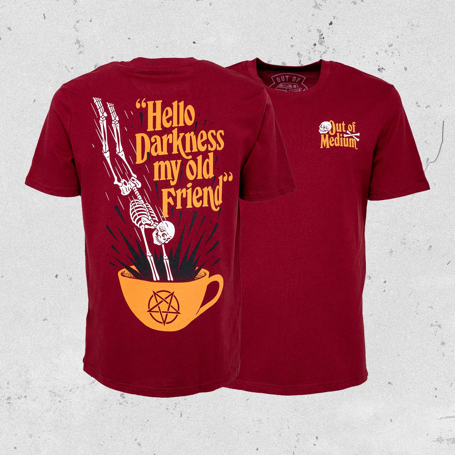"Hello Darkness" T-Shirt (Burgundy)