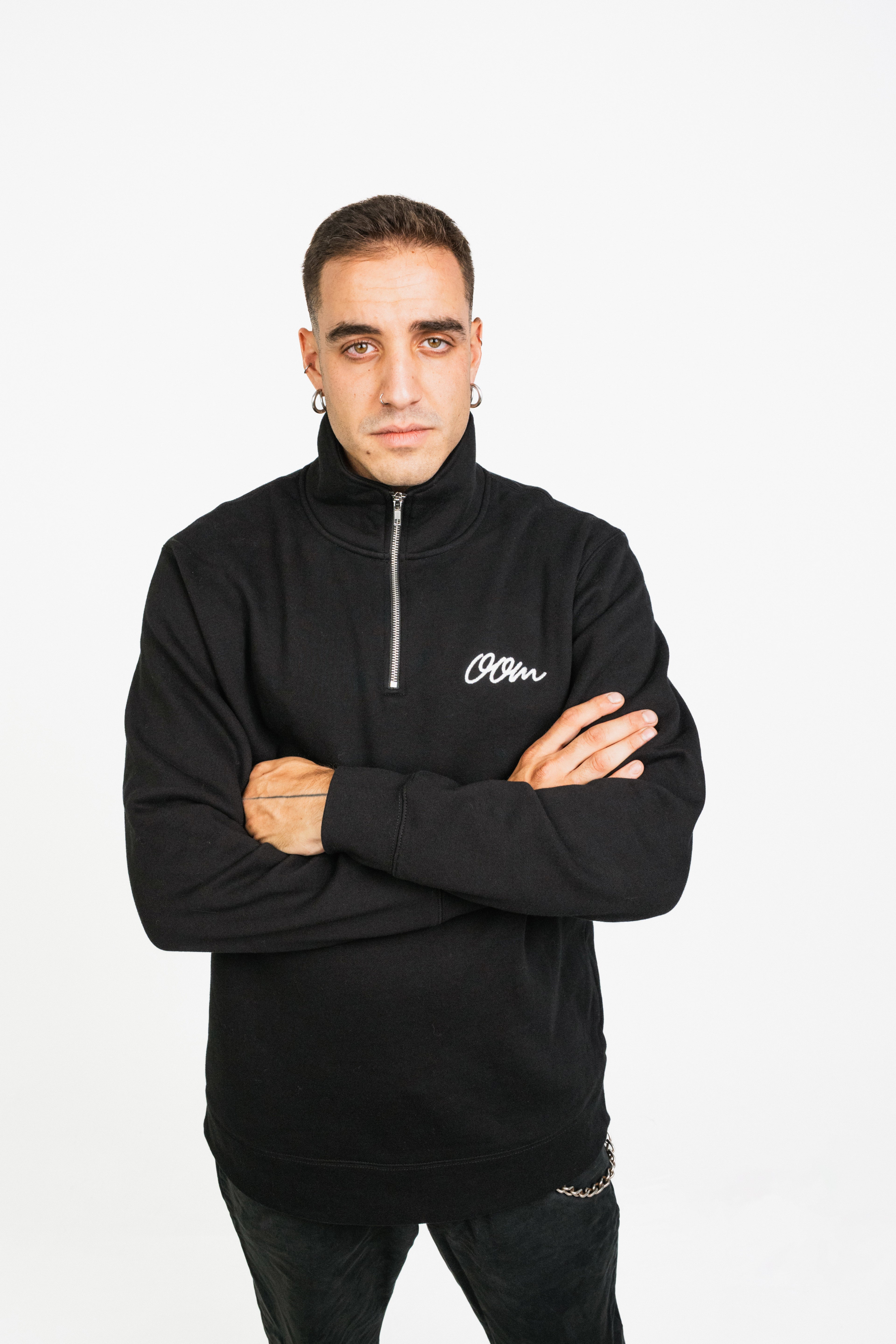 OOM Half Zip Crewneck (black)