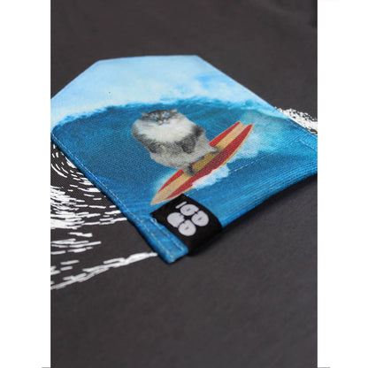 "Surfing Cat" T-Shirt by Faedd
