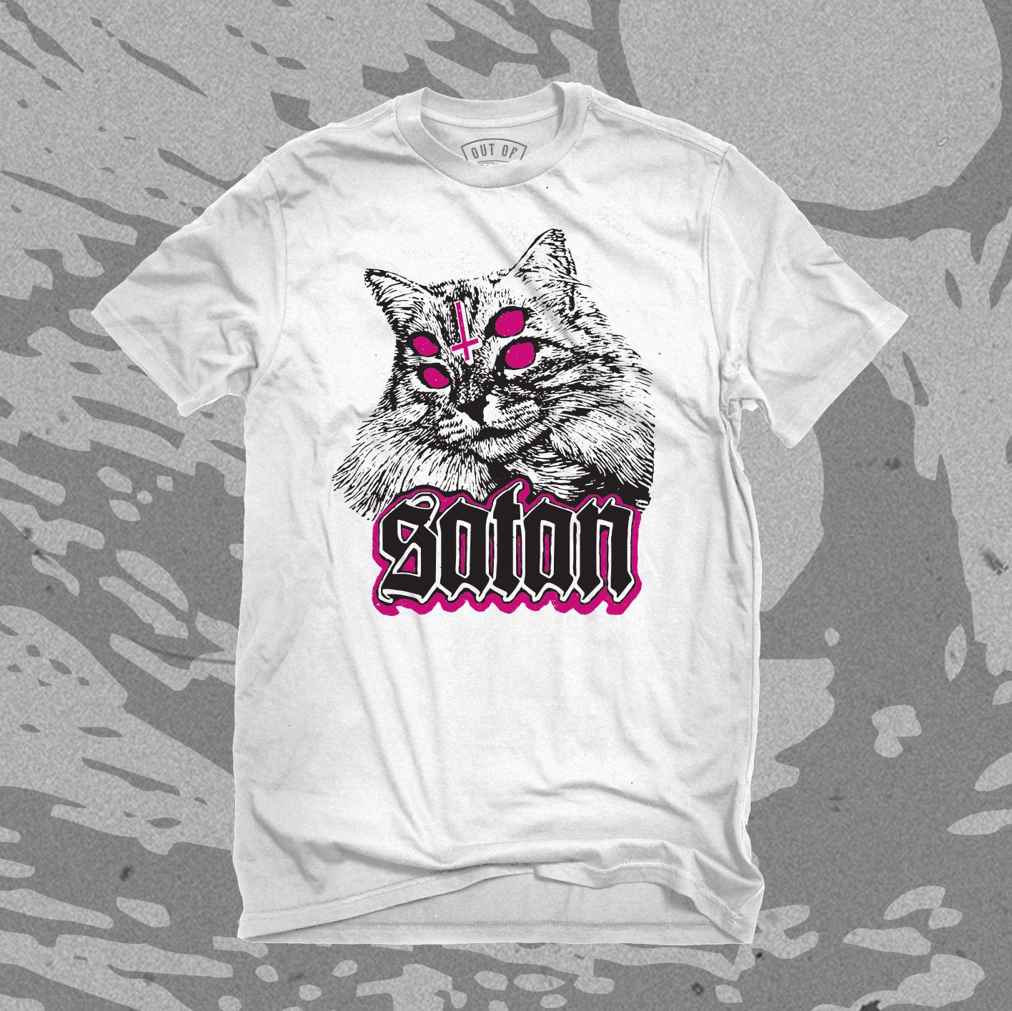 "Satancat" t-shirt (white)