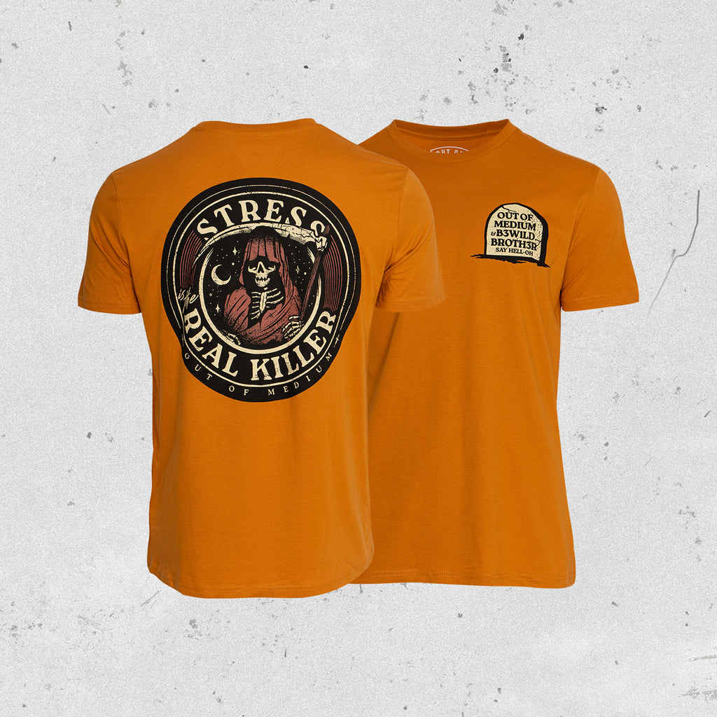 "Stress is the Real Killer" T-Shirt (Day Fall)