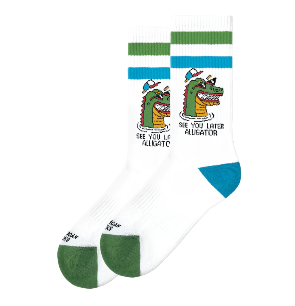 "See You Later" Mid High Socks