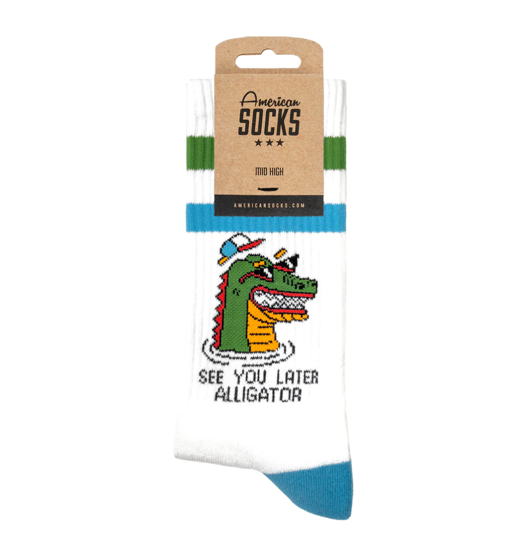 "See You Later" Mid High Socks