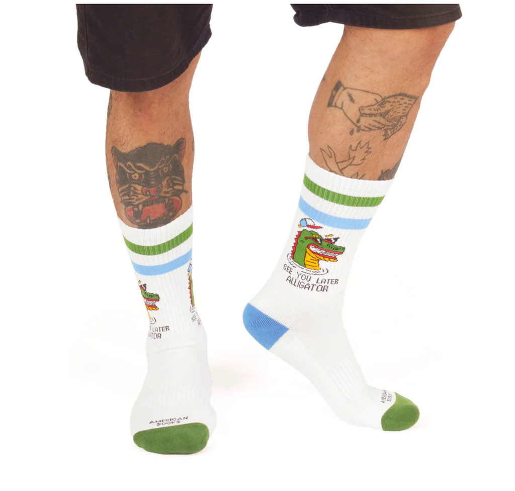 "See You Later" Mid High Socks