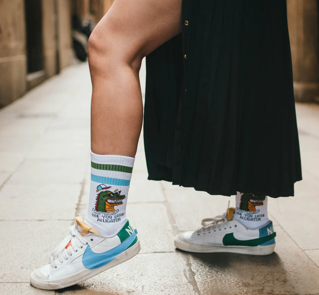 "See You Later" Mid High Socks