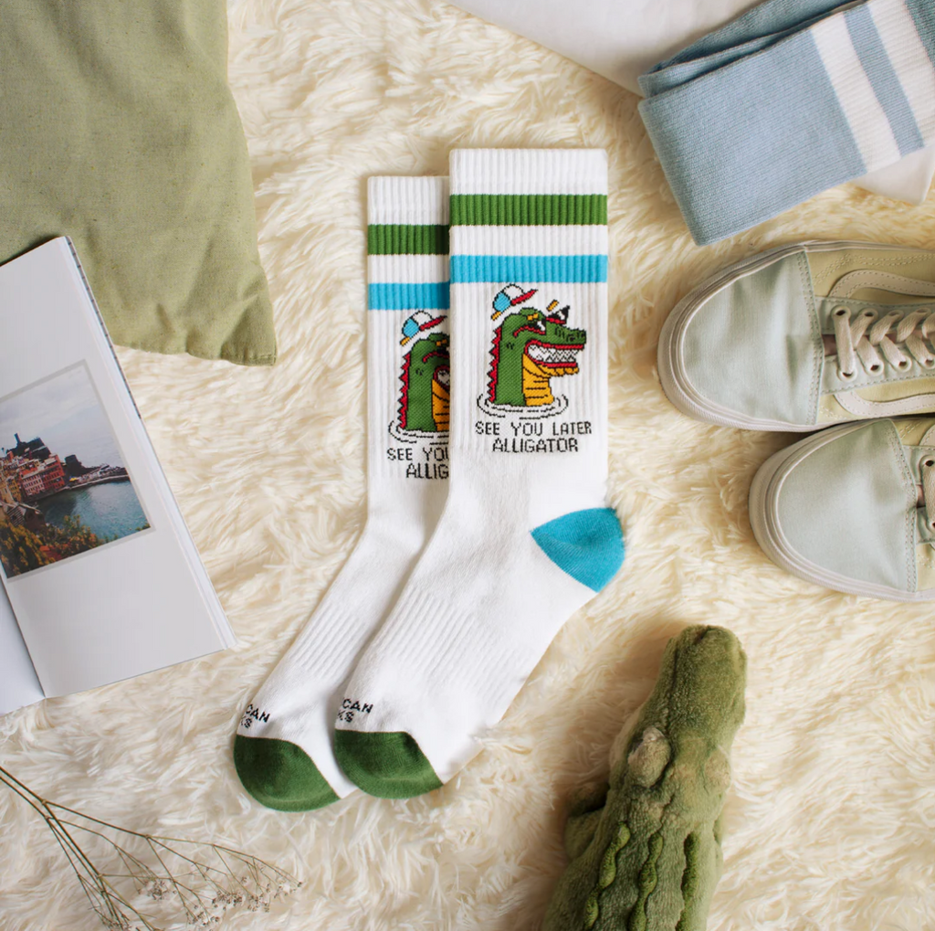 "See You Later" Mid High Socks