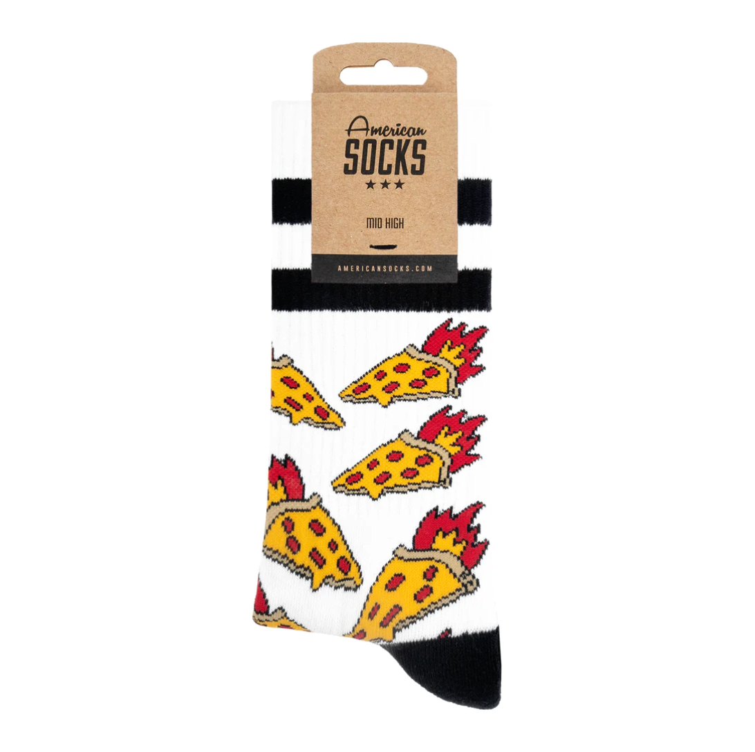 "Pizza Inferno" Mid High Socks