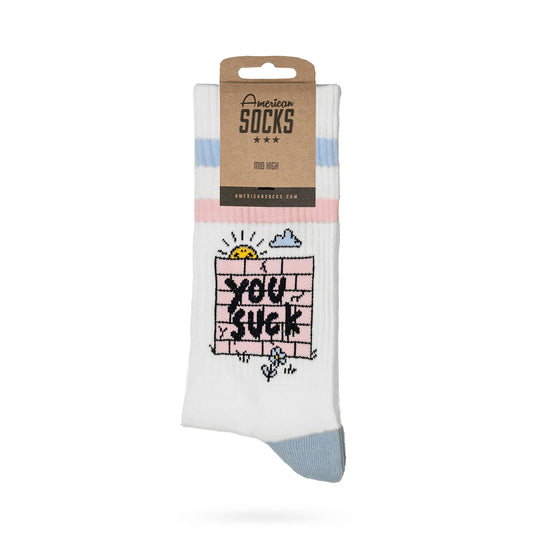 "You Suck" Mid High Socks