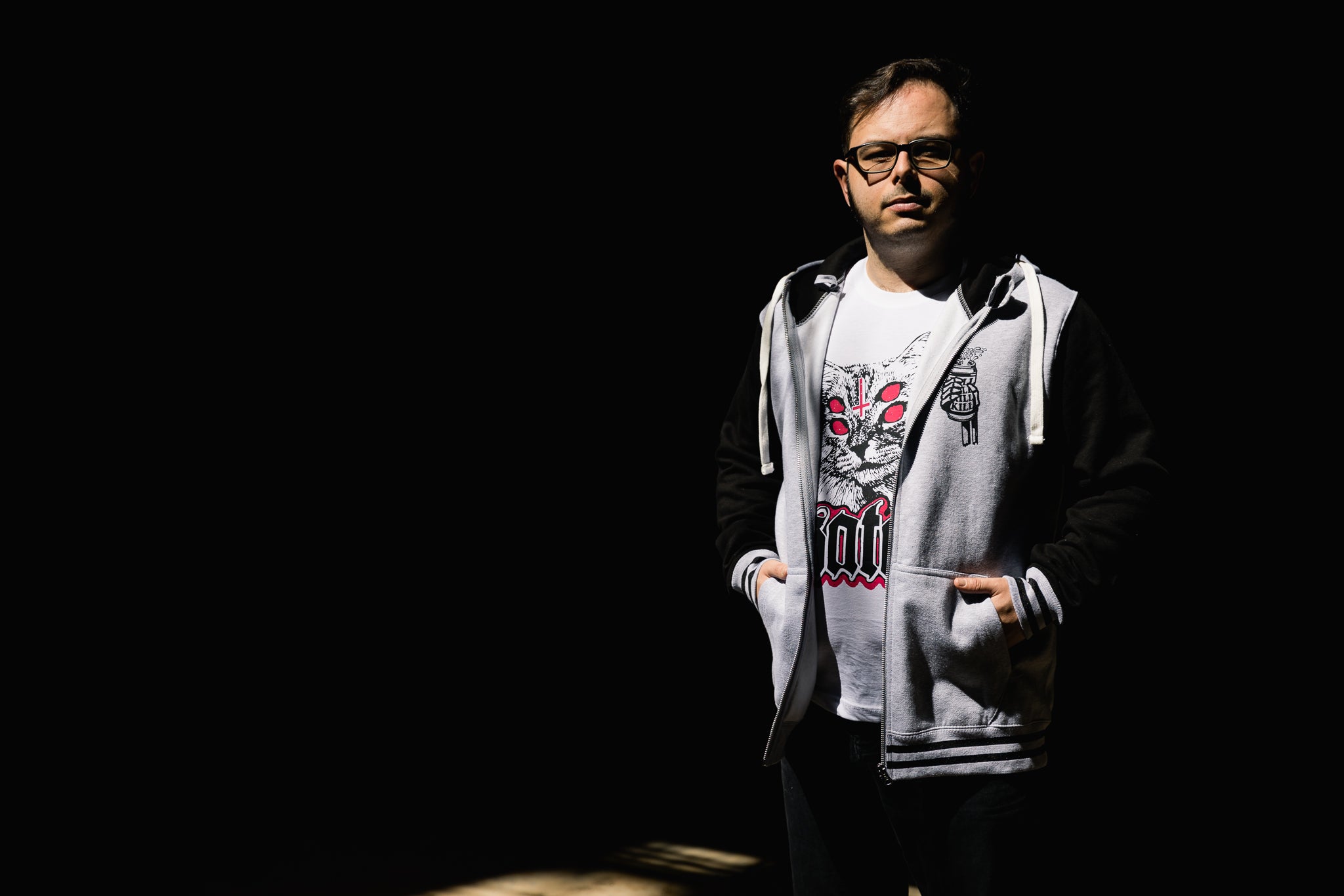 "Satancat" t-shirt (white)