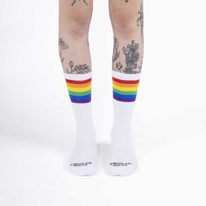 "Rainbow Pride" Mid High Socks