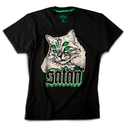 "Satancat" t-shirt (black-green) - Out of Medium